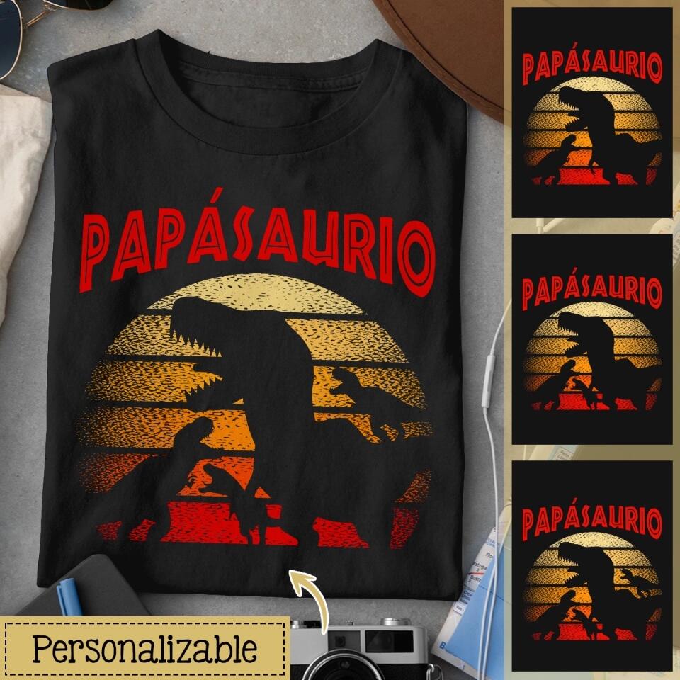 Personalizar Camisetas Para Papá | Personalizado Regalo Para Padre | Papásaurio Papá antiguo