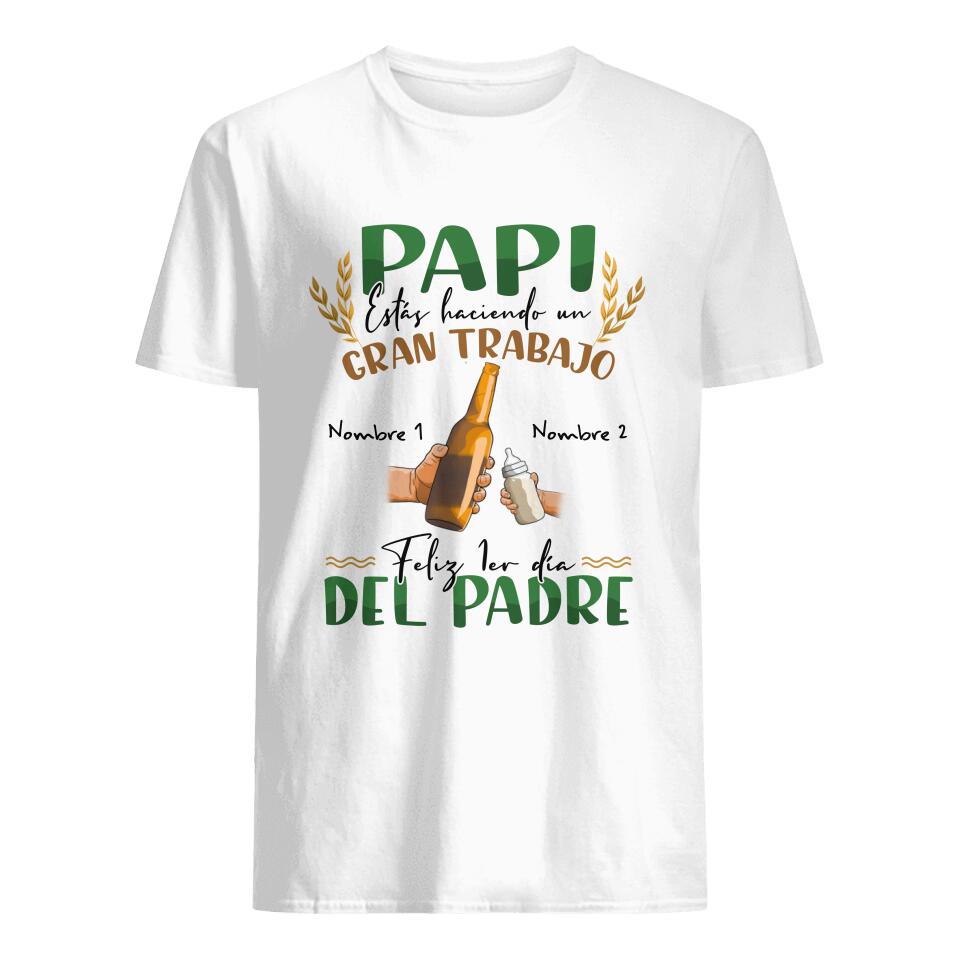 Personalizza magliette per papà | Regalo personalizzato per papà | Buona prima festa del papà