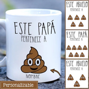 Tazza personalizzata per papà nonno | Regalo personalizzato per padre nonno | A questo nonno appartiene papà