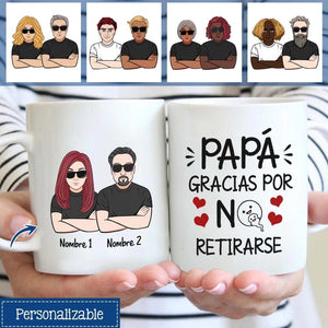 Tazza personalizzata per papà | Regalo personalizzato per papà | Grazie per papà