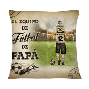 Coussins personnalisés pour papa | Cadeau personnalisé pour le père | L'équipe de football de papa