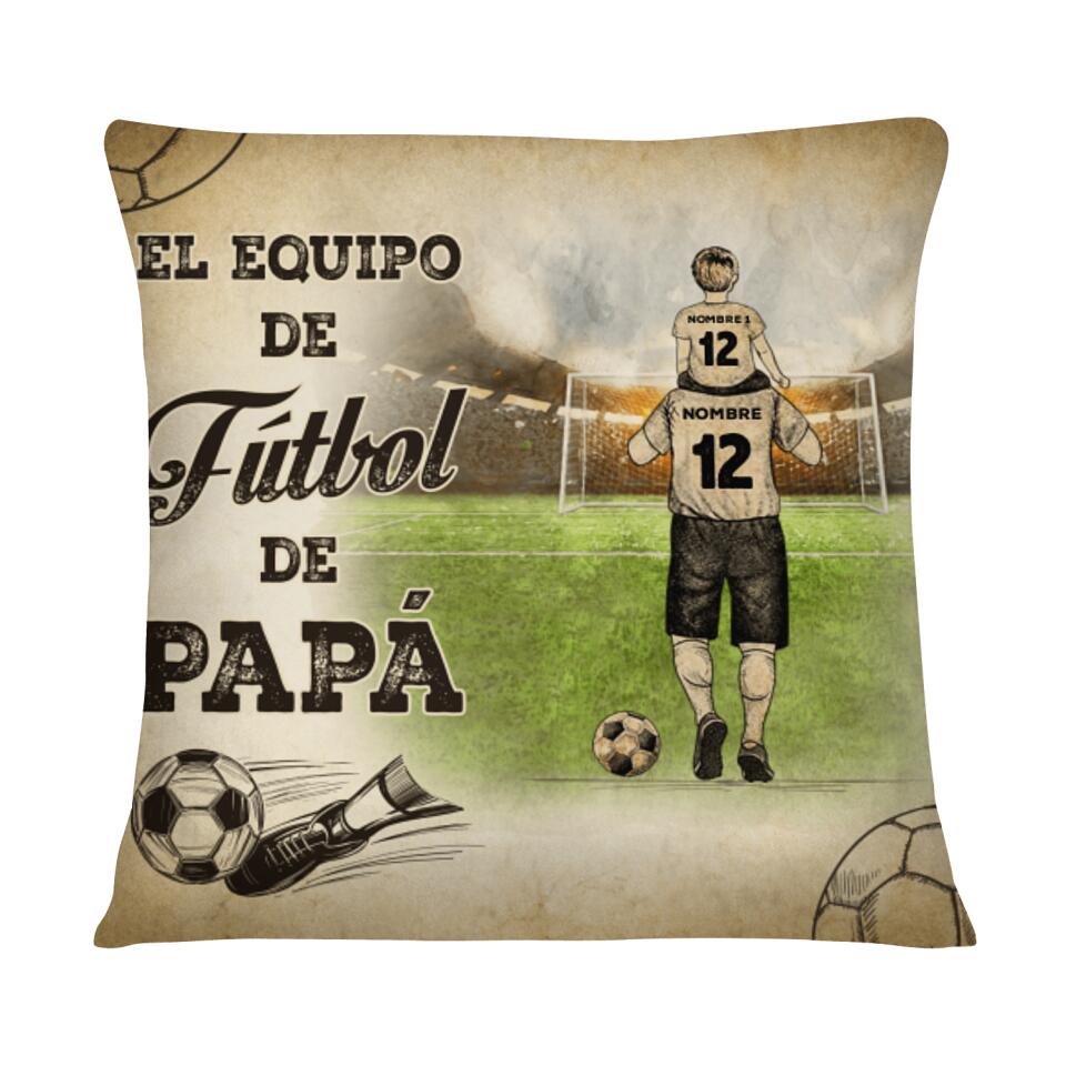 Cojines Personalizados Para Papá | Personalizado Regalo Para Padre | El Equipo De Fútbol De Papá