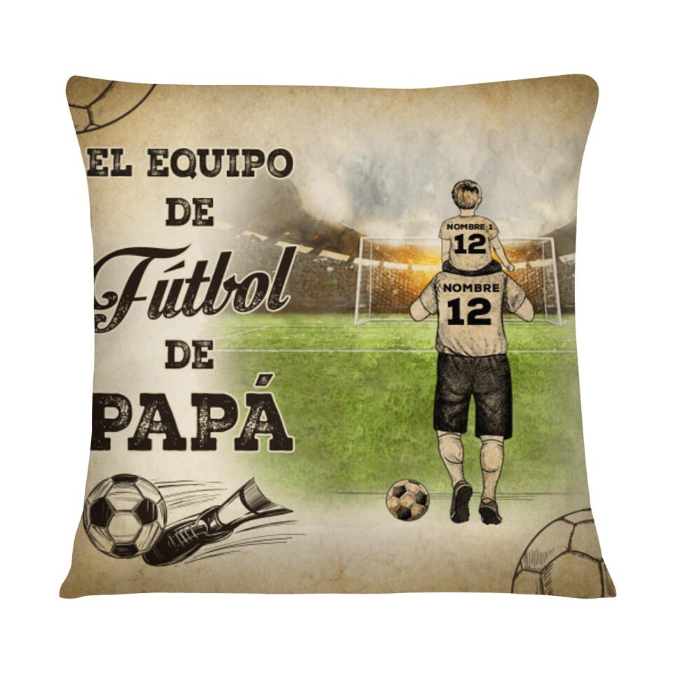 Cojines Personalizados Para Papá | Personalizado Regalo Para Padre | El Equipo De Fútbol De Papá