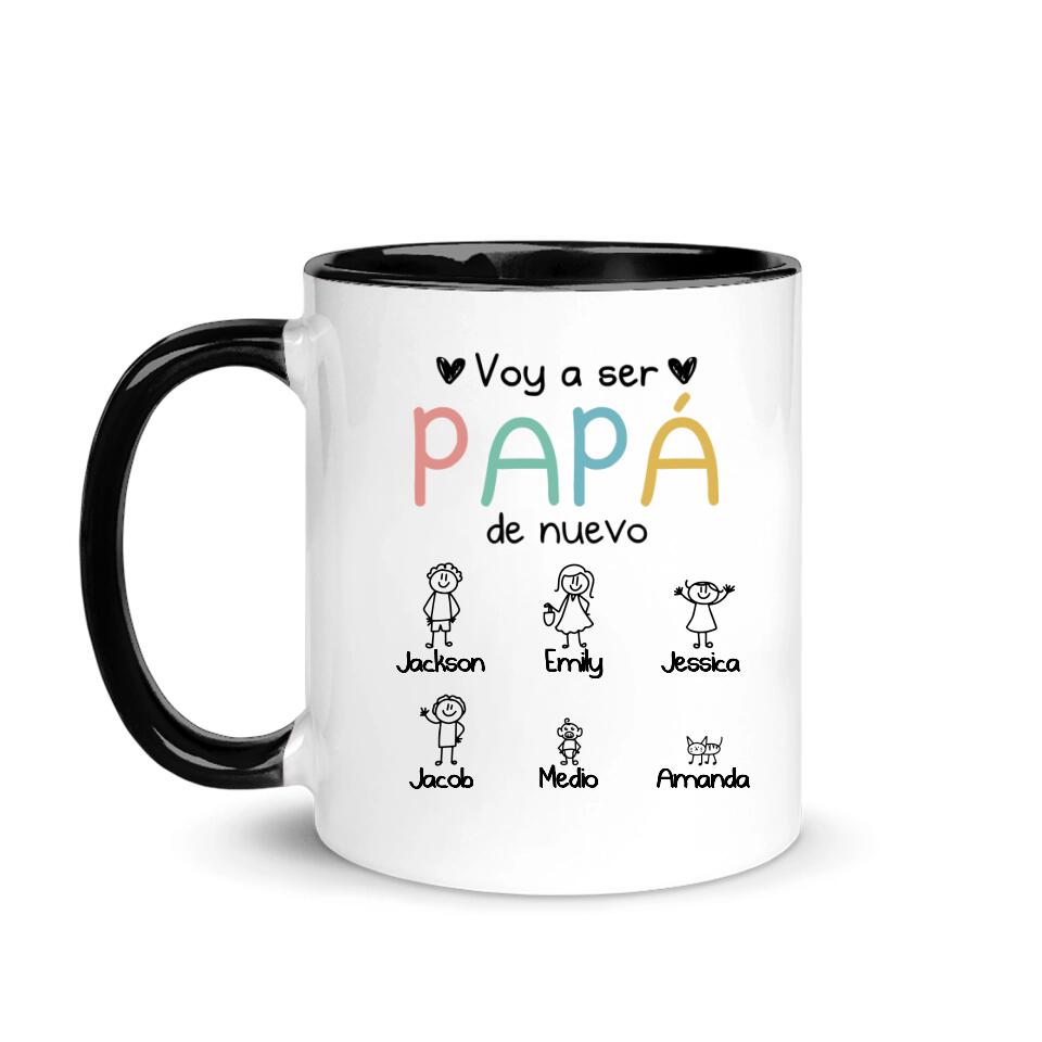 Taza Personalizada Para Papá | Personalizado Regalo Para Papá | Voy A Ser Papá De Nuevo