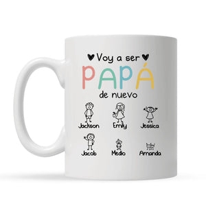 Taza Personalizada Para Papá | Personalizado Regalo Para Papá | Voy A Ser Papá De Nuevo