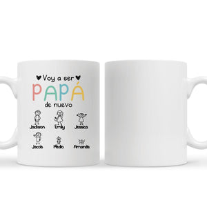 Taza Personalizada Para Papá | Personalizado Regalo Para Papá | Voy A Ser Papá De Nuevo