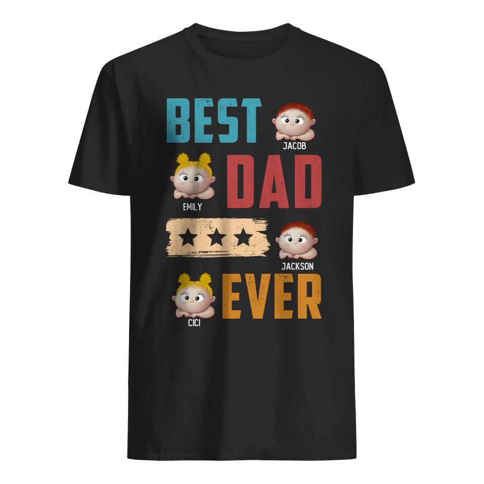 Personalizza magliette per papà | Regalo personalizzato per papà | Miglior papà
