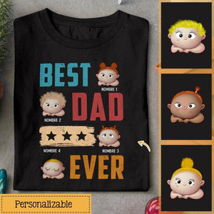 Personnalisez des T-shirts pour papa | Cadeau personnalisé pour papa | Meilleur papa