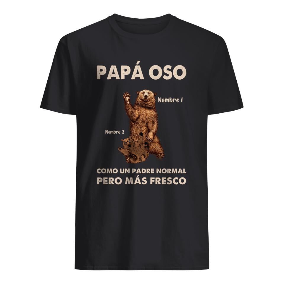 Personalizza magliette per papà | Regalo personalizzato per papà | Papà Orso