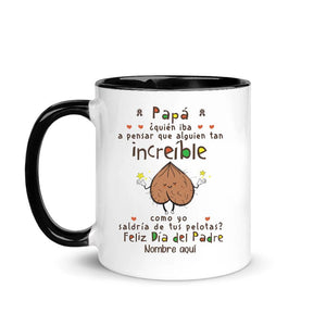 Tasse drôle pour papa | Cadeau personnalisé pour le père | Qui aurait pensé que quelqu'un d'aussi incroyable que moi sortirait de tes couilles ?