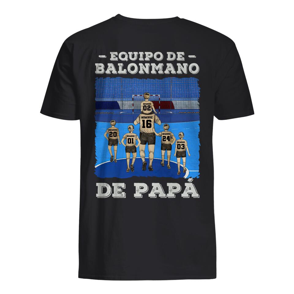 Personalizar Camisetas Para Papá | Personalizado Regalo Para Padre | Equipo de balonmano de papá