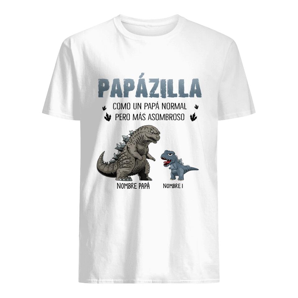 Personnalisez des T-shirts pour papa | Cadeaux personnalisés pour le père | papazilla incroyable