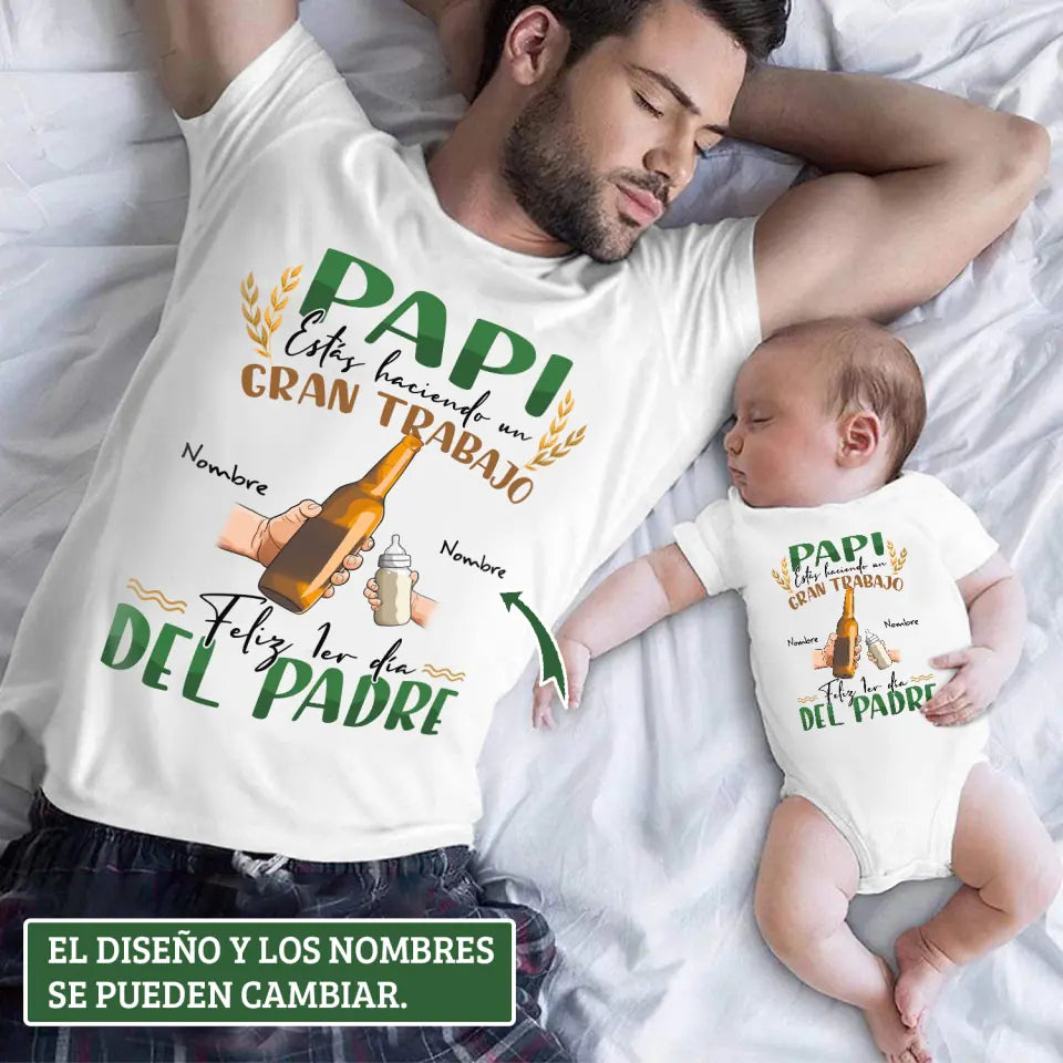 Personnalisez des T-shirts pour papa | Cadeau personnalisé pour le père | Bonne 1ère fête des pères