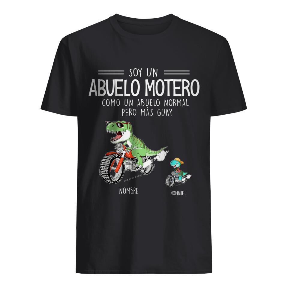 Personnalisez des T-shirts pour grand-père | Cadeau personnalisé pour grand-père motard