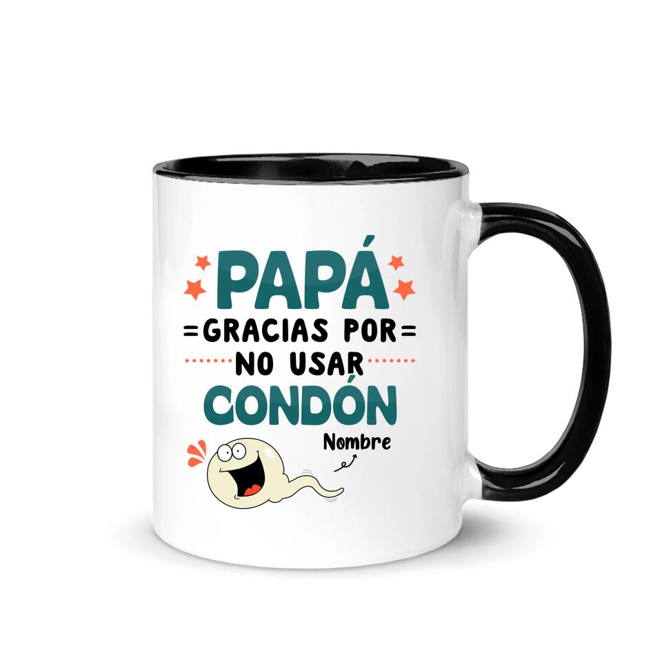 Tazza personalizzata per papà | Regalo personalizzato per papà | Papà, grazie per non aver usato il preservativo