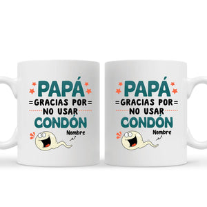 Tazza personalizzata per papà | Regalo personalizzato per papà | Papà, grazie per non aver usato il preservativo