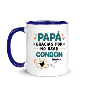 Tazza personalizzata per papà | Regalo personalizzato per papà | Papà, grazie per non aver usato il preservativo