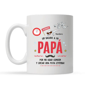 Taza Personalizada Para papá | Personalizado Regalo Para papá | Gracias papá por no usar condón