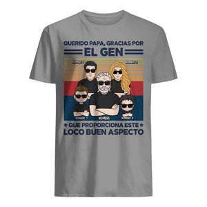 Personalizar Camisetas Para Papá | Personalizado Regalo Para Papá | Querido papá, gracias por  el gen