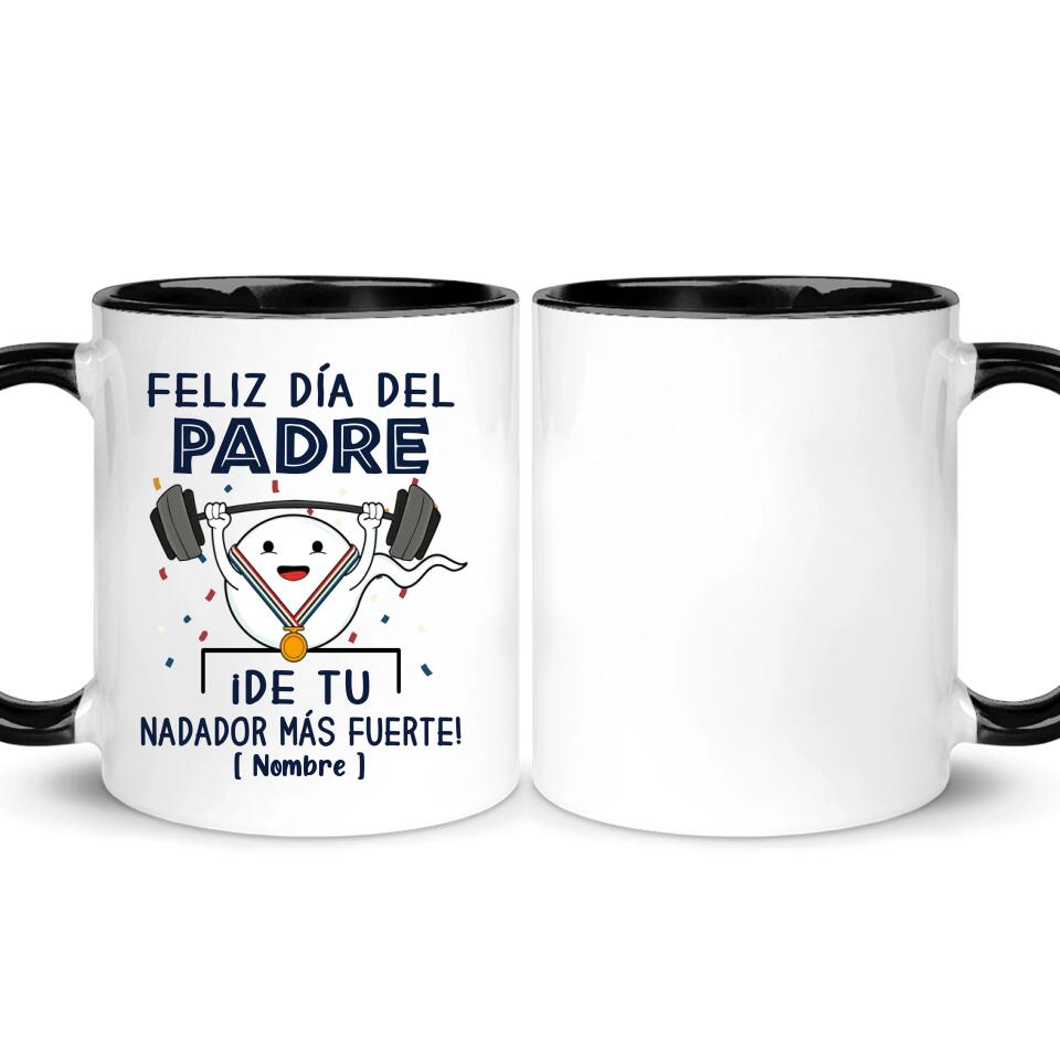 Tasse personnalisée pour papa | Cadeau personnalisé pour le père | Bonne fête des pères de la part de votre meilleur nageur !