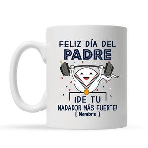 Tasse personnalisée pour papa | Cadeau personnalisé pour le père | Bonne fête des pères de la part de votre meilleur nageur !