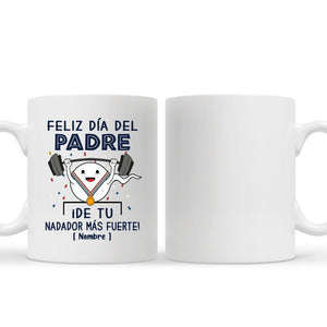 Tazza personalizzata per papà | Regalo personalizzato per papà | Buona festa del papà dal tuo nuotatore più forte!