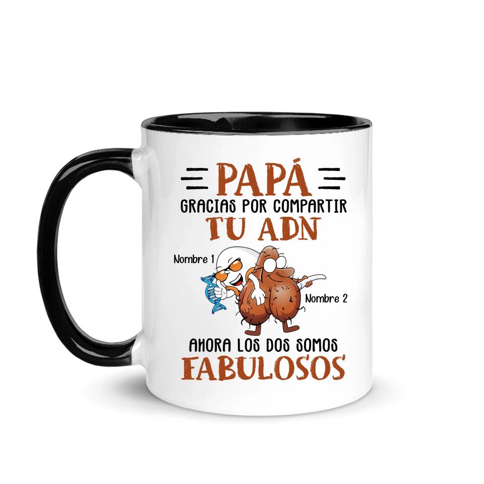 Tazza personalizzata per papà | Regalo personalizzato per papà | Grazie per aver condiviso il tuo DNA