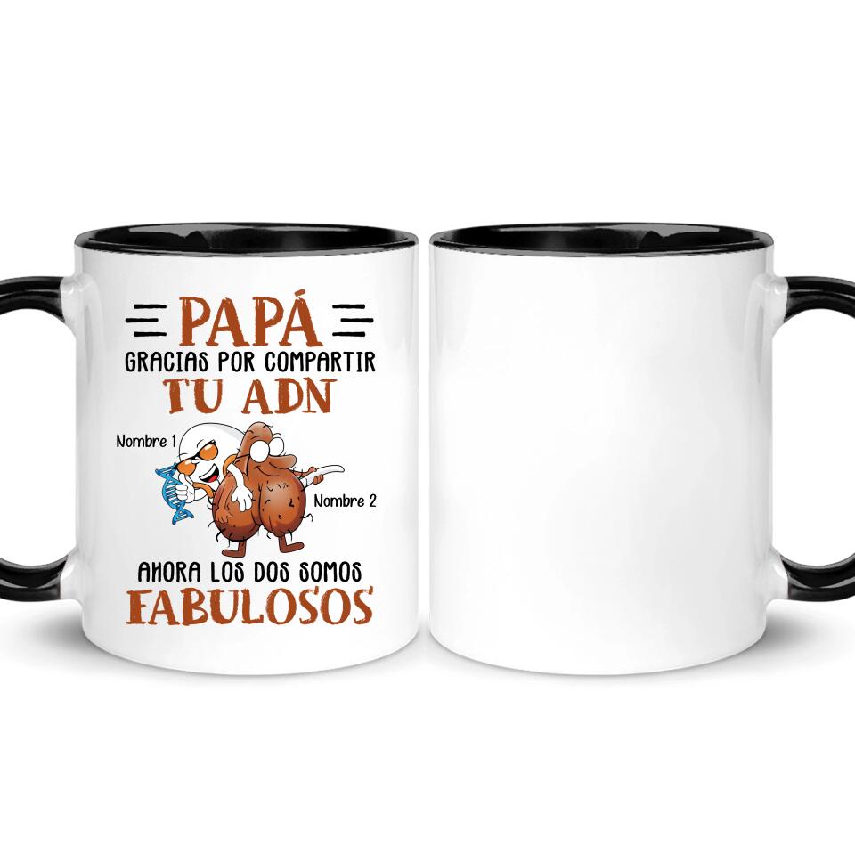 Tazza personalizzata per papà | Regalo personalizzato per papà | Grazie per aver condiviso il tuo DNA