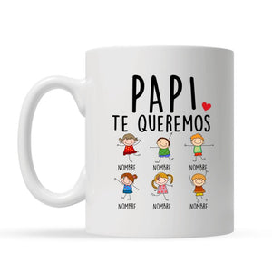 Tasse personnalisée pour papa | Cadeau personnalisé pour le père | Je t'aime Nous t'aimons Papy Papa