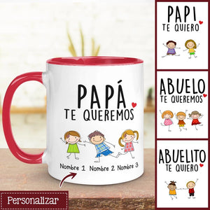 Tazza personalizzata per papà | Regalo personalizzato per papà | Ti amo Ti amiamo Nonno Papà