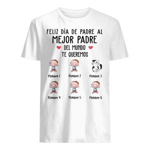 Personalizar Camisetas Para Papá | Personalizado Regalo Para Padre | Feliz Día De Padre Al Mejor Padre Del Mundo Te Queremos