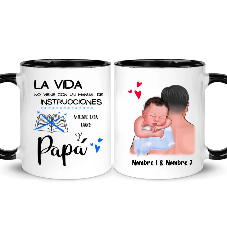 Tazza personalizzata per papà | Regalo personalizzato per papà | La vita non arriva con un manuale di istruzioni