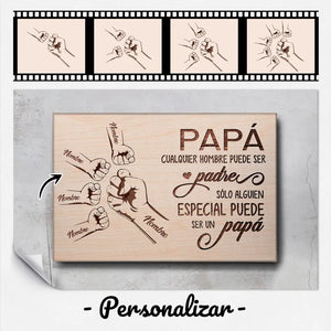 Tela personalizzata per papà | Regalo personalizzato per papà | Solo una persona speciale può essere papà