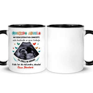 Taza Personalizada Para Abuelo | Personalizado Regalo Para Abuelito | Querido abuelo No puedo esperar para conocerte estás haciendo un gran trabajo