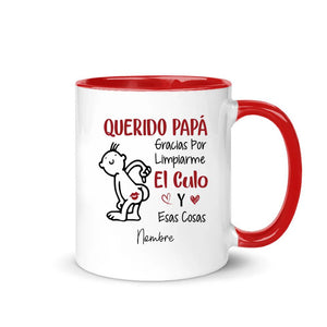 Taza Personalizada Para Papá | Personalizado Regalo Para Papá | Querido Papá Gracias Por Limpiarme El Culo