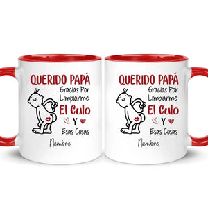 Taza Personalizada Para Papá | Personalizado Regalo Para Papá | Querido Papá Gracias Por Limpiarme El Culo