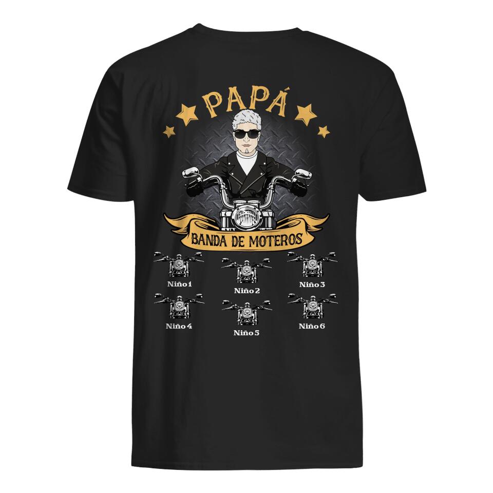 Personalizza magliette per papà | Regalo personalizzato per papà | La banda di motociclisti di papà