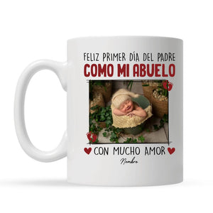 Taza Personalizada Para Abuelo | Personalizado Regalo Para Abuelito | Feliz primer Día Del Padre como mi abuelo