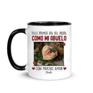 Taza Personalizada Para Abuelo | Personalizado Regalo Para Abuelito | Feliz primer Día Del Padre como mi abuelo