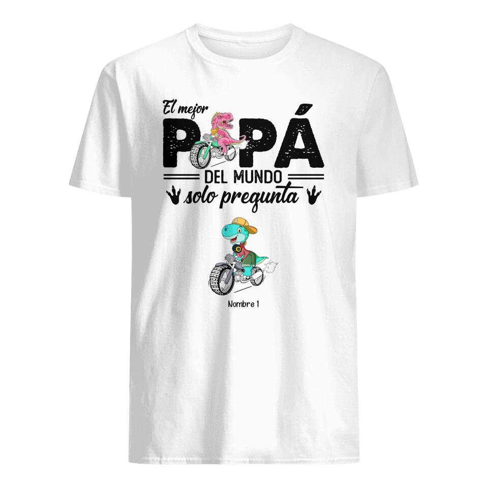 Personnalisez des T-shirts pour papa | Cadeau personnalisé pour père | Le meilleur papa du monde, il suffit de demander
