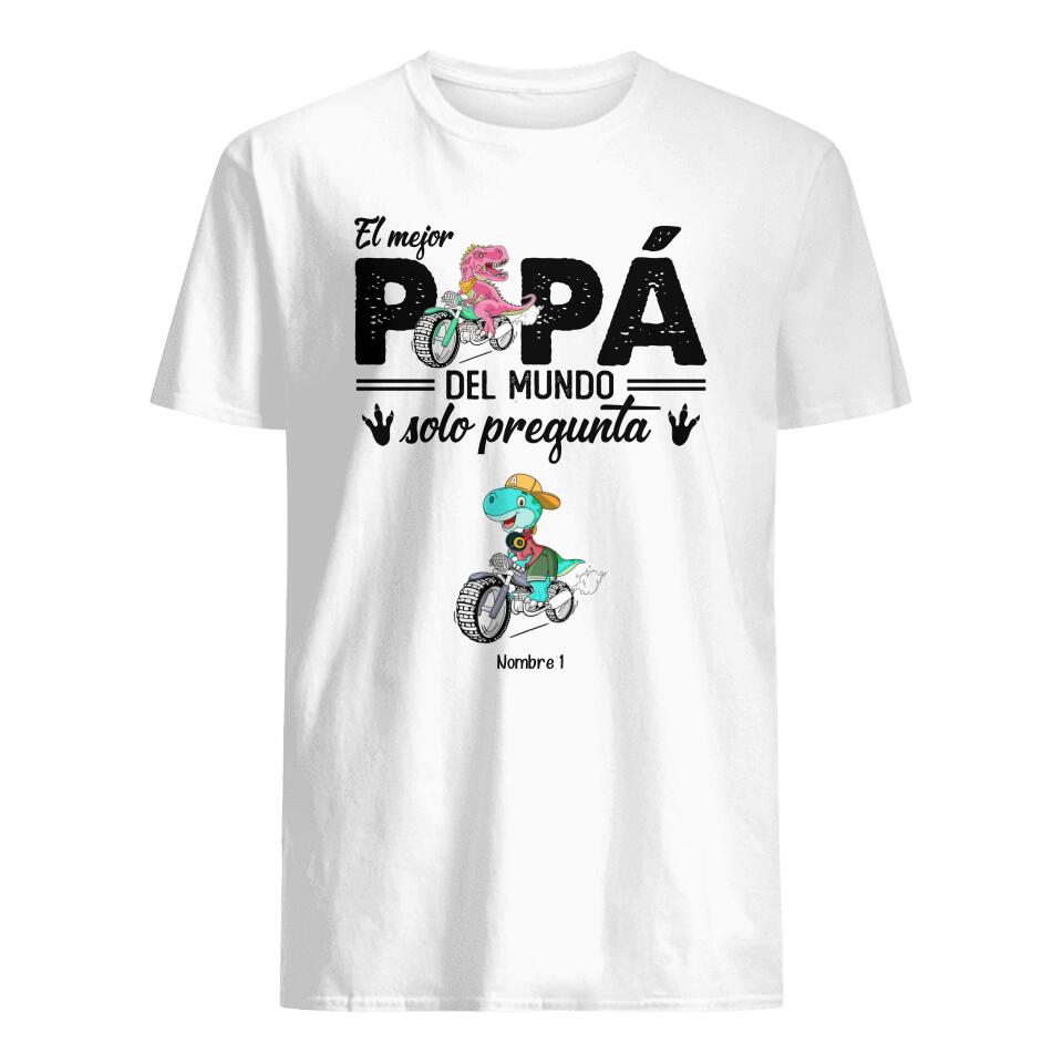 Personalizza magliette per papà | Regalo personalizzato per papà | Il miglior papà del mondo Basta chiedere