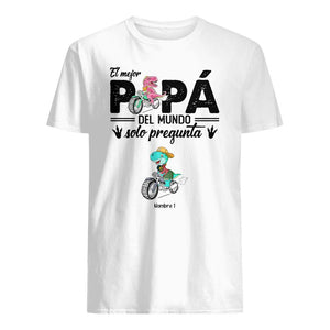 Personalizza magliette per papà | Regalo personalizzato per papà | Il miglior papà del mondo Basta chiedere