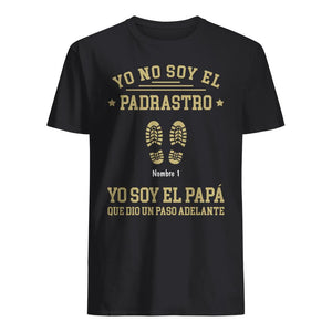 Personnalisez les T-shirts pour beau-père | Cadeau personnalisé pour papa | Je ne suis pas le beau-père, je suis le père. 