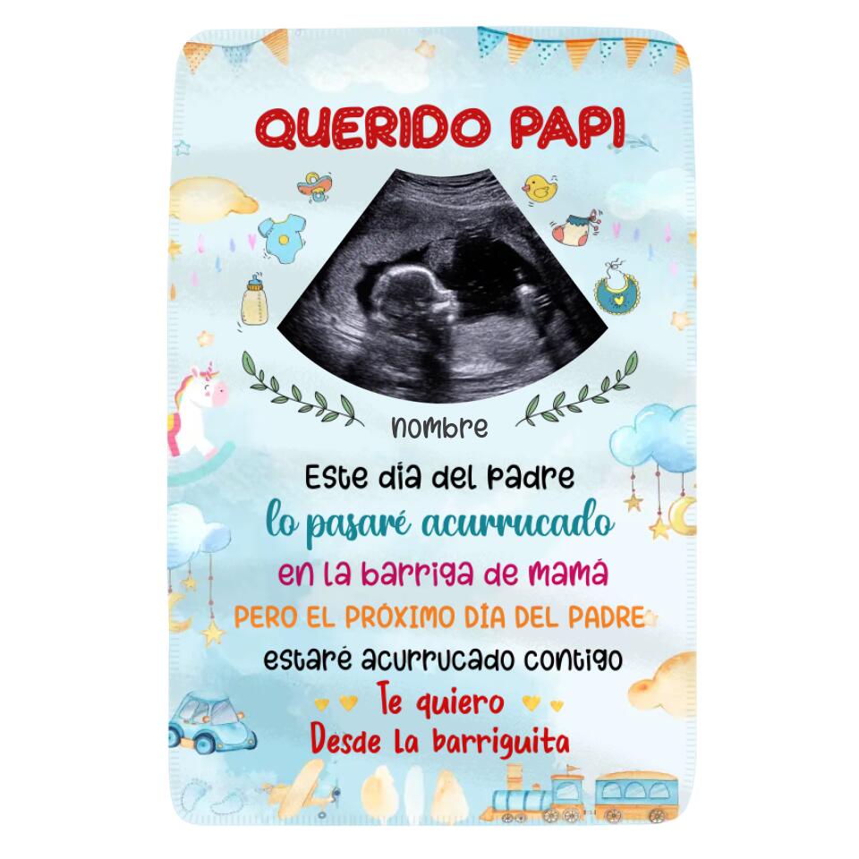 Personalizza coperte in pile per papà | Regalo personalizzato per papà | Caro papà, trascorrerò questa festa del papà rannicchiata.