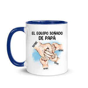 Tasse personnalisée pour papa | Cadeau personnalisé pour le père | L'équipe de rêve de papa