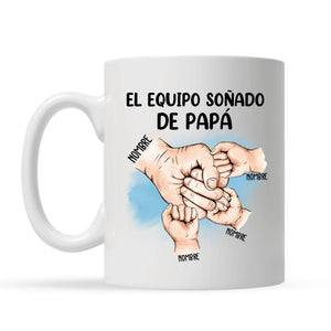 Tasse personnalisée pour papa | Cadeau personnalisé pour le père | L'équipe de rêve de papa