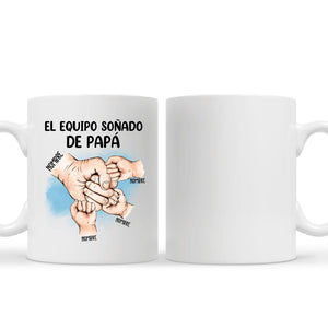 Tasse personnalisée pour papa | Cadeau personnalisé pour le père | L'équipe de rêve de papa