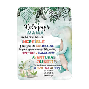 Personalizar Mantas Polar Para Papá | Personalizado Regalo Para Padre | Mamá me ha dicho que eres increíble