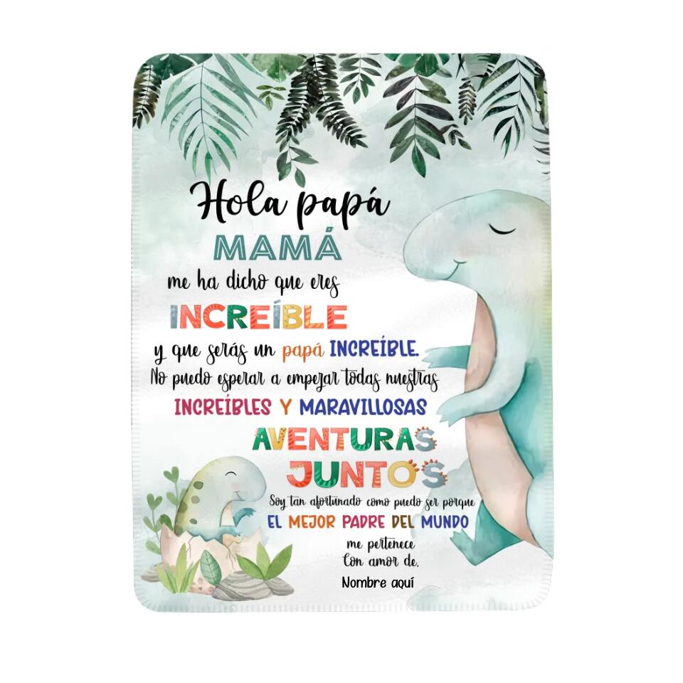 Personalizar Mantas Polar Para Papá | Personalizado Regalo Para Padre | Mamá me ha dicho que eres increíble