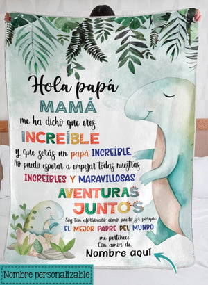 Personalizar Mantas Polar Para Papá | Personalizado Regalo Para Padre | Mamá me ha dicho que eres increíble